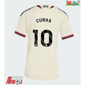 Manchester United Matheus Cunha #10 Tercera Equipación Mujer 2026-27 Manga Corta